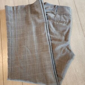 Ann Taylor Plaid Signature Fit Women's Size 4 Dress Pants Trousers Tan Black‎